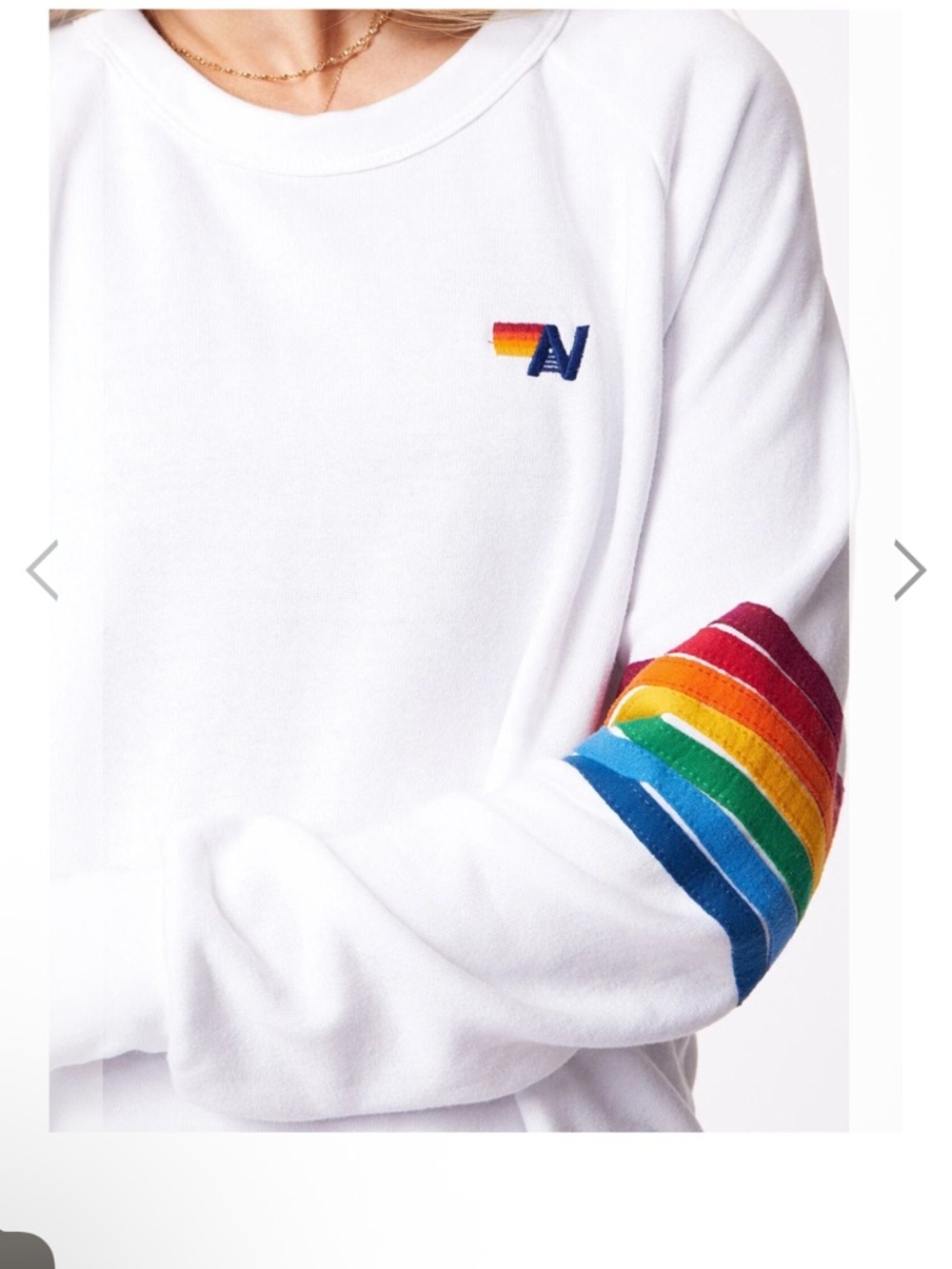 Aviator Nation Rainbow Stitch Crew